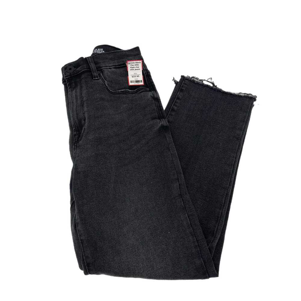 Kensie Black Straight Leg Jeans High Rise Allie Slim
